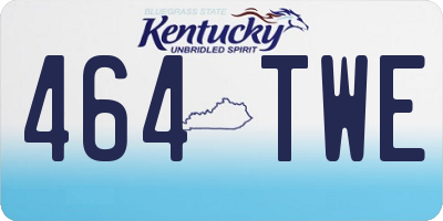 KY license plate 464TWE