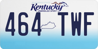 KY license plate 464TWF