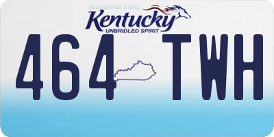 KY license plate 464TWH