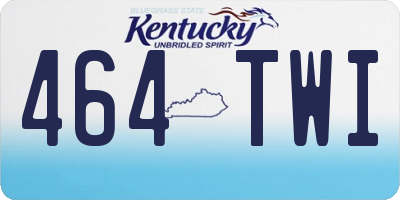 KY license plate 464TWI