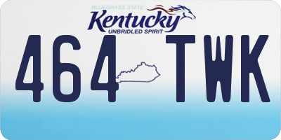 KY license plate 464TWK
