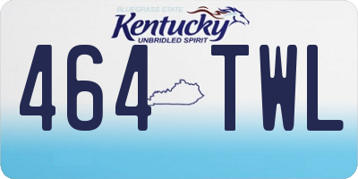 KY license plate 464TWL