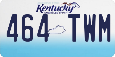 KY license plate 464TWM