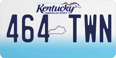 KY license plate 464TWN