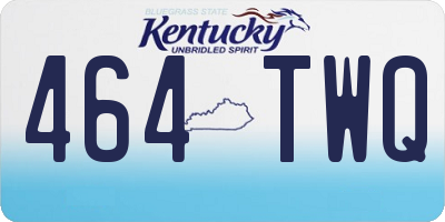 KY license plate 464TWQ