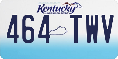 KY license plate 464TWV