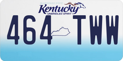 KY license plate 464TWW