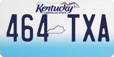 KY license plate 464TXA