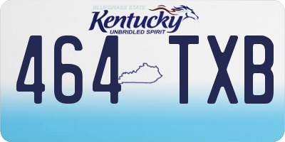 KY license plate 464TXB