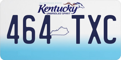 KY license plate 464TXC