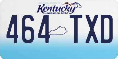 KY license plate 464TXD