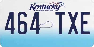 KY license plate 464TXE