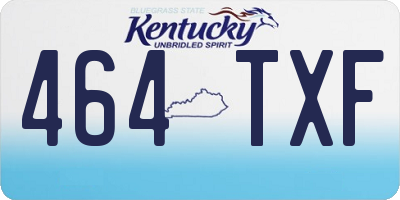 KY license plate 464TXF