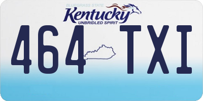 KY license plate 464TXI