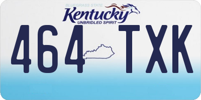 KY license plate 464TXK