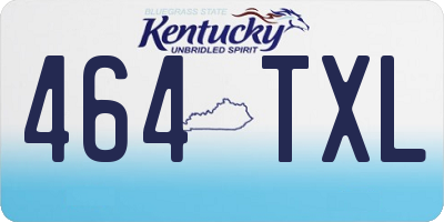 KY license plate 464TXL