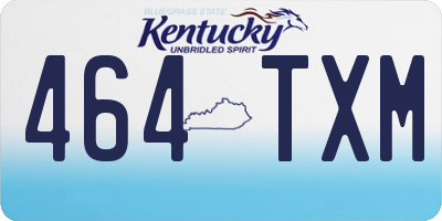 KY license plate 464TXM