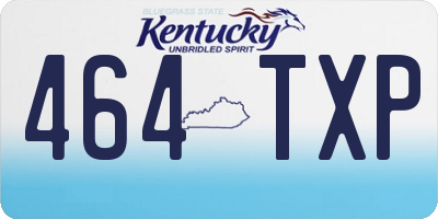 KY license plate 464TXP