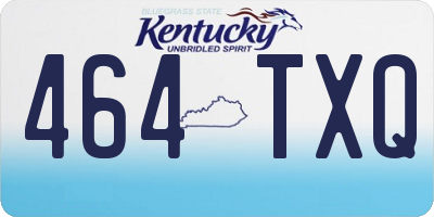 KY license plate 464TXQ