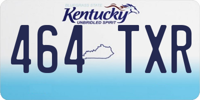 KY license plate 464TXR