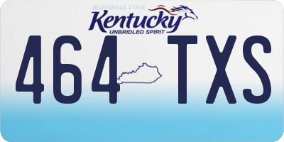 KY license plate 464TXS