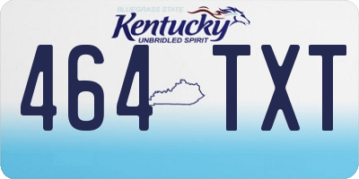 KY license plate 464TXT