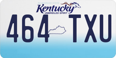 KY license plate 464TXU