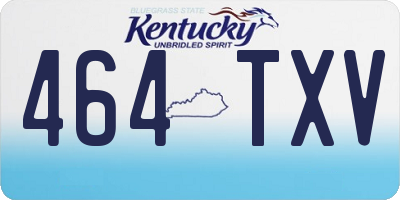 KY license plate 464TXV