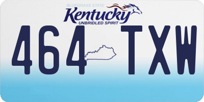 KY license plate 464TXW