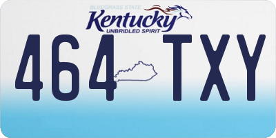 KY license plate 464TXY