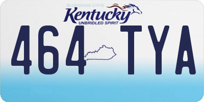 KY license plate 464TYA
