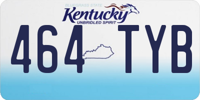 KY license plate 464TYB