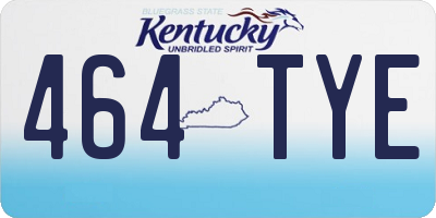 KY license plate 464TYE