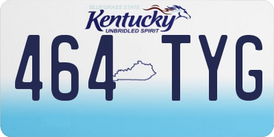 KY license plate 464TYG
