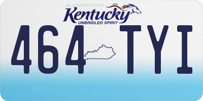 KY license plate 464TYI