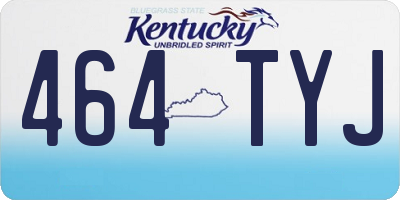 KY license plate 464TYJ