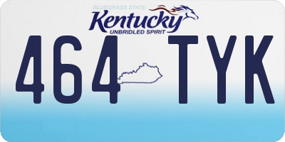 KY license plate 464TYK
