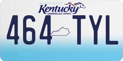 KY license plate 464TYL