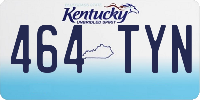 KY license plate 464TYN