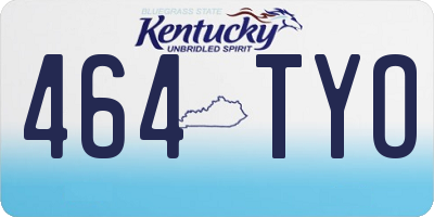 KY license plate 464TYO