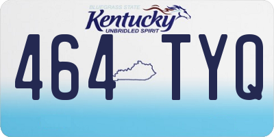 KY license plate 464TYQ