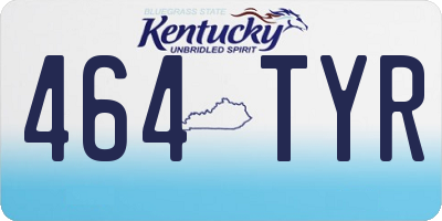 KY license plate 464TYR