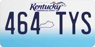 KY license plate 464TYS