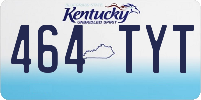 KY license plate 464TYT