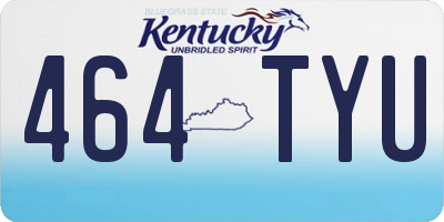 KY license plate 464TYU