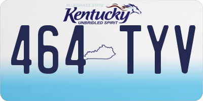 KY license plate 464TYV