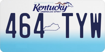 KY license plate 464TYW