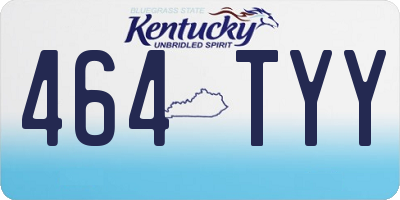 KY license plate 464TYY