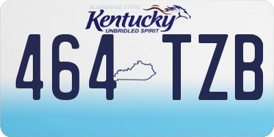 KY license plate 464TZB