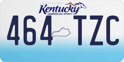 KY license plate 464TZC